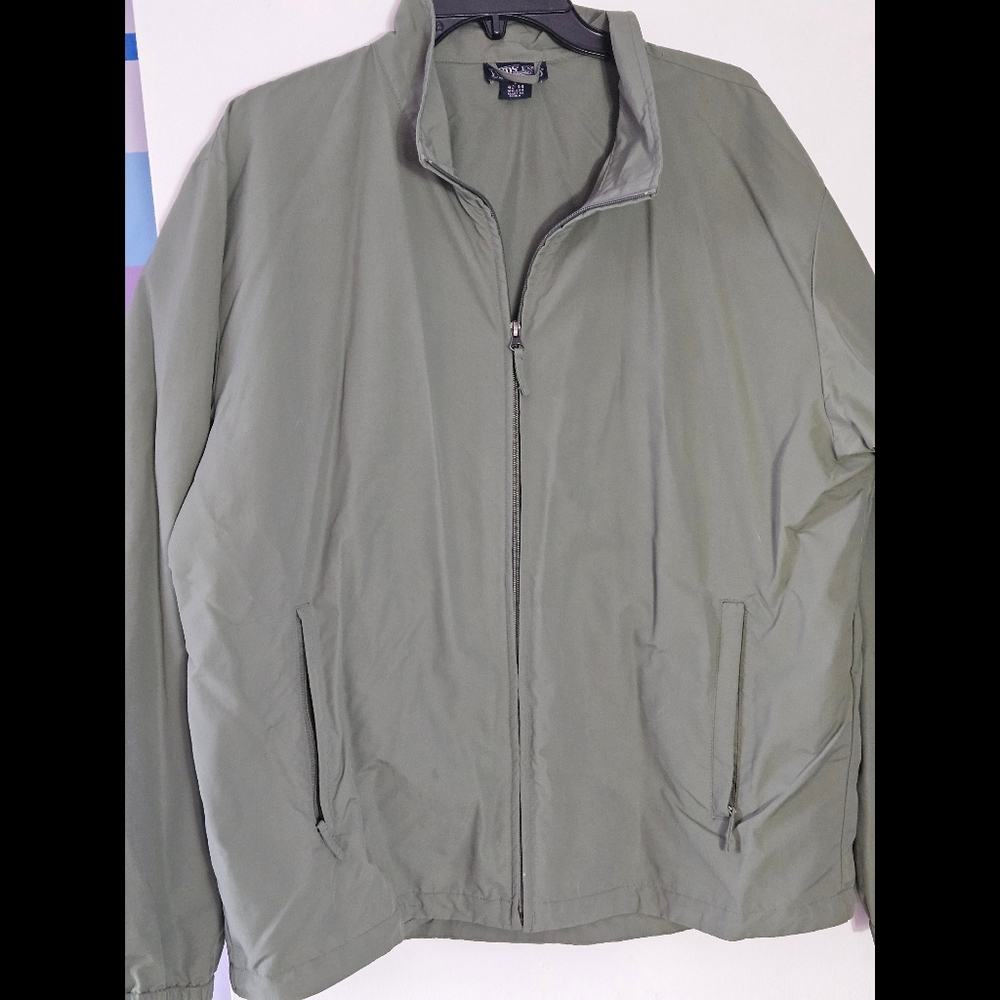 Land's End Sage Green Men's Rain & Wind Jacket